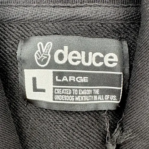 Deuce Brand | NWT | Large | Women's Black Allover White Rabbit Premium Hoodie