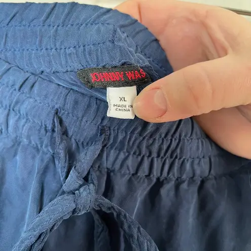 Johnny Was Womens Navy Blue Alice Jogger Pants XL Cupra Blend