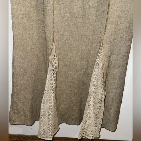 Vintage Spencer Alexis Tank Maxi Silk Blend Mermaid Flair Dress Flax Tan Size 16