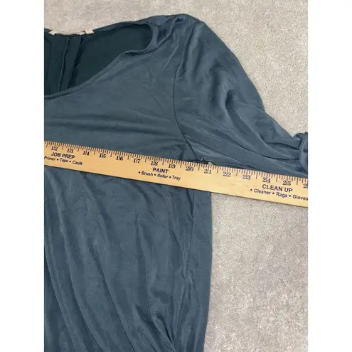 Soft Surroundings teal modal flowy long sleeve shirt