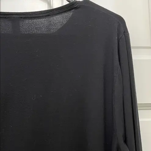 J.Crew  Black Label Black Long Sleeve Stretchy Shirt - Size XL