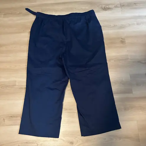 Skies Are Blue Navy Blue Cropped Wide Leg Pants 174470DL Curvy Size 2X NWT