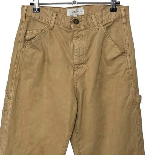 The Great . The Carpenter Pants In Camel High Rise Straight Leg Womens Size 27