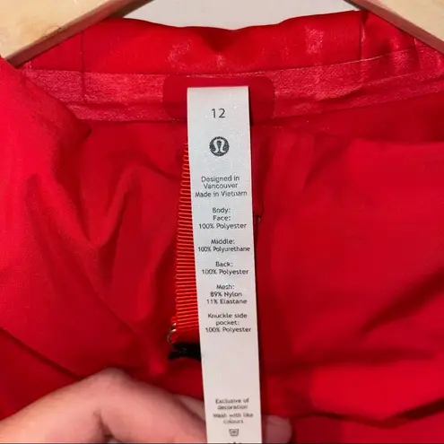 Lululemon  Break a Trail Jacket Grenadine Red sz 12