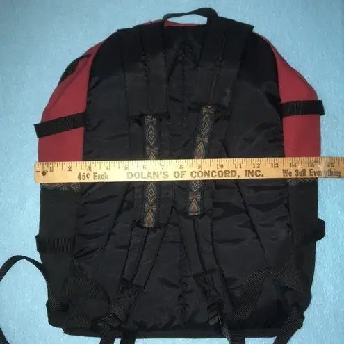 NORTH RANGE backpack red black Aztec type print padded straps