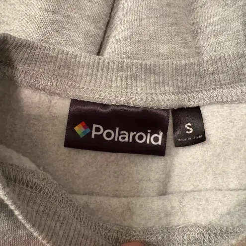 Polaroid  Crew Neck Sweatshirt Gray Multicolor Graphic Unisex Retro Vibes Iconic - Image 4
