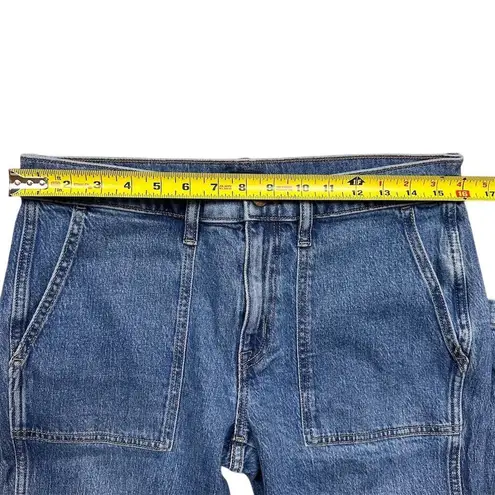 NWT J. Crew Factory Women's Utility Ankle Crop Jeans Size 28 Blue Patch Pockets