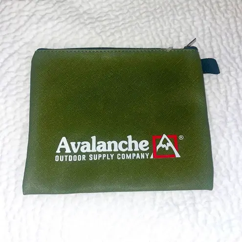 Avalanche Outdoor Supply Company Army Green logo mini bag zipper closure New OS