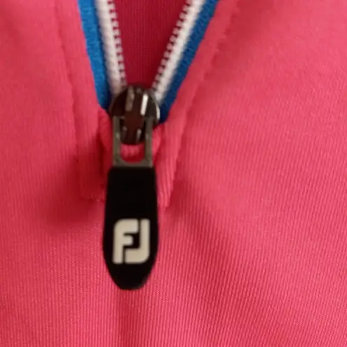 FootJoy L LSU University Club Quarter Zip Golf Pullover in Grapefruit Pink Size L