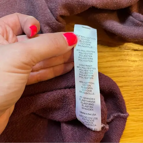 Michael Stars cropped purple sweatshirt size small