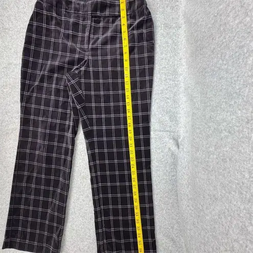 Valerie Stevens Women's Velvet Plaid Straight-Leg Pants Size 10 Petites