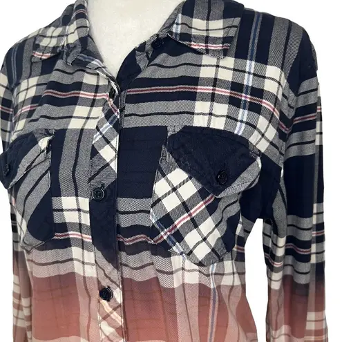 Rails Ombré Dip Dye Plaid Button Down