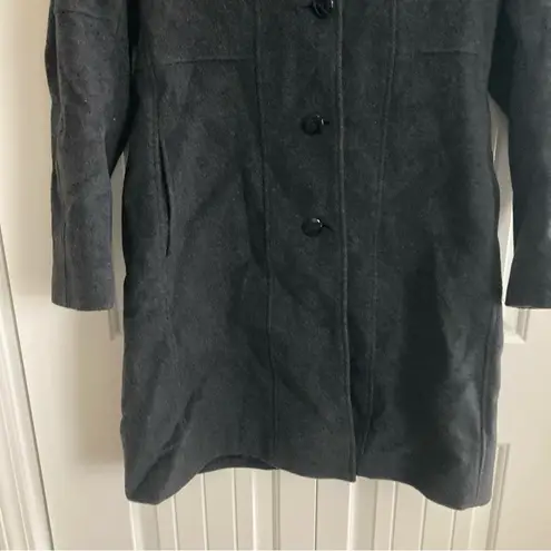 Kenneth Cole Reaction Peacoat Womens Size 12 Wool Blend Gray Long