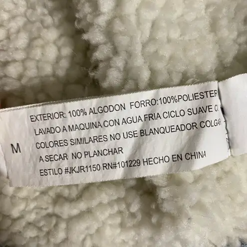 Ashley Vintage Charm Jacket Vintage Blue Jean Denim & Sherpa Jacket Size Medium