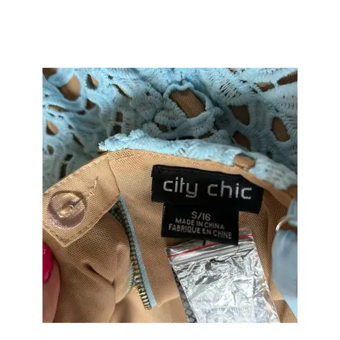 City Chic NWT Sky Blue So Fancy Dress - Size S/16