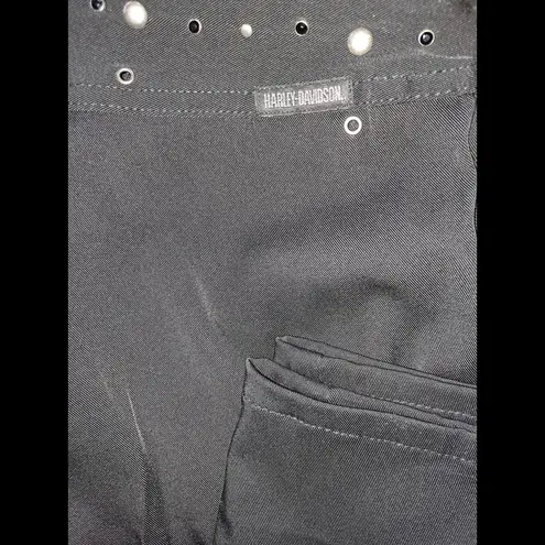Harley Davidson Black with Silver Studded Waist Size 10