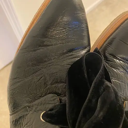 Pomm D’Orr Black Leather Pointy Toe Shoes Size 7 Black