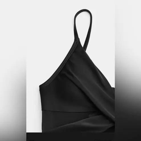 NWT Cupshe Romantic/Feminine Mesh Wrap Front Cutout One Piece Swimsuit Black M Size M