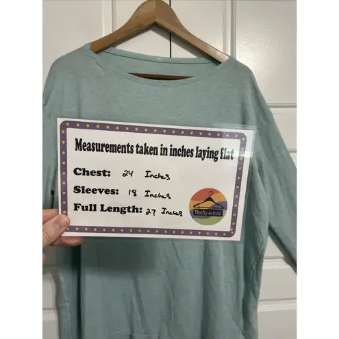 Lululemon Light Blue Long Sleeve Tunic Top Oversized Relaxed Fit Women's Size M Green