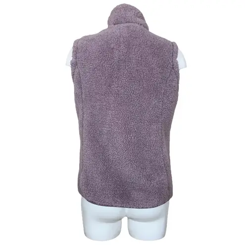 Free Country Purple Sherpa Zip Front Vest with Pockets Medium