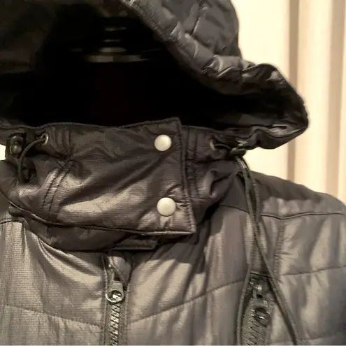 Oiselle Katron Quilted Removable Hooded Jacket Small S Thumbholes