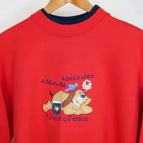 Vintage 90s Dogs leave Pawprints Across your Heart Sweatshirt Size XL