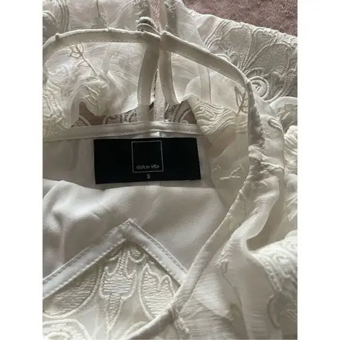 NWT Dolce Vita Kloey Silk Embroidery Dress Ivory Sz S. Formal Bridal cocktail