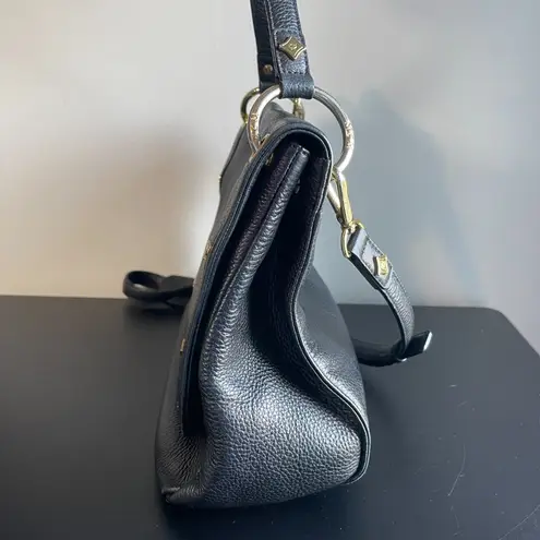 MCM 2- Way Grained Cowhide Leather Bag - Black - Preowned