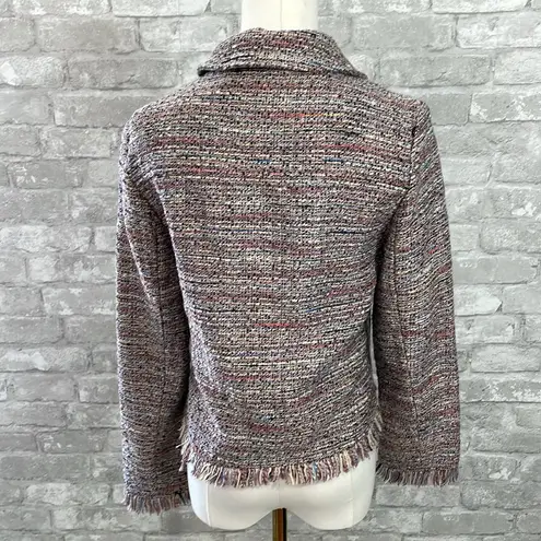 Cupcakes & Cashmere Canter Tweed Moto Jacket Pink