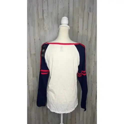 NWT NHL Washington Capitals Women's Large Raglan Long Sleeve T