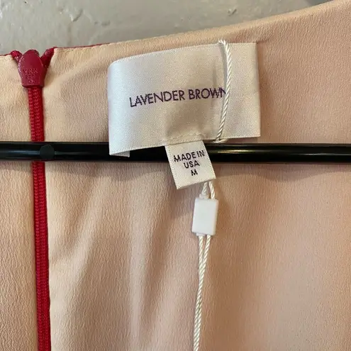 Lavender Brown Shimmer Square Neck Belted Romper in Rasperry