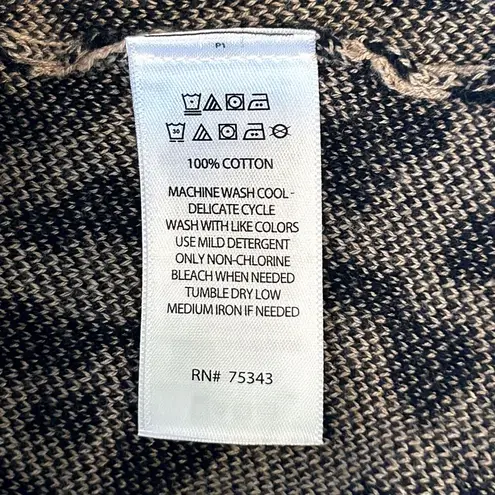 KAISLEY Leopard Print Cardigan Duster Size Small Tan Brown Black