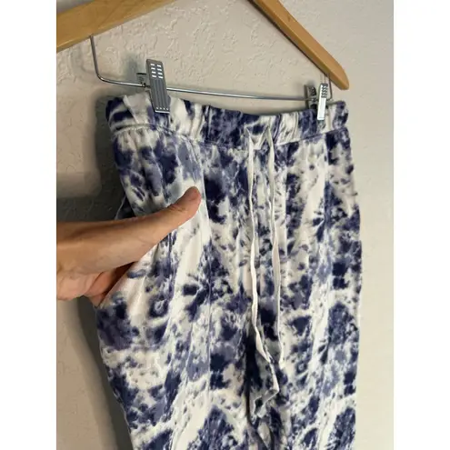 NEW Kikit Blue Tie Dye Joggers Lounge Pajama Pants Large Athleisure Loungewear