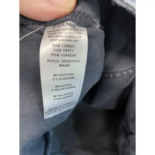 Frame Utility Trouser Women's 32 Gray Cotton Stretch Pouch Pockets Straight A35