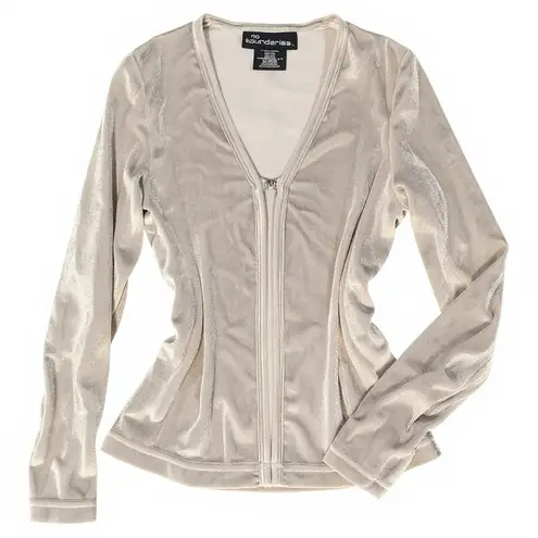 No Boundaries Y2K Vintage Black Label  Metallic Silver Long Sleeve Overcoat SizeM