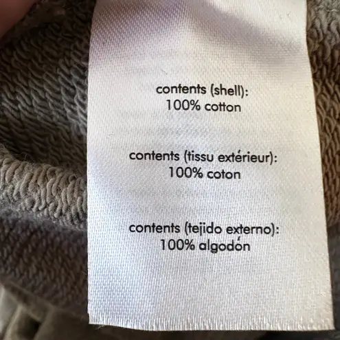 We Wore What Stone Gray Half Zip Hoodie Large Oversized Cropped Pullover