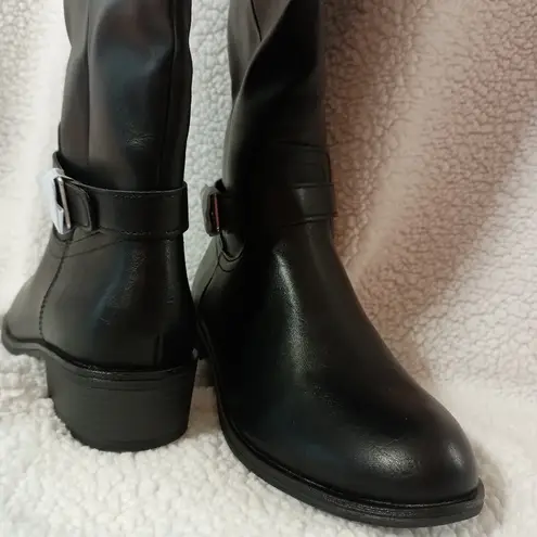 st. john's bay  Black Multi Knee High Boots Size 7 Medium