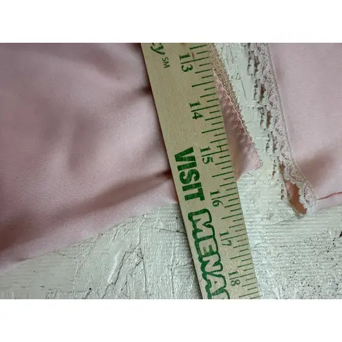 Pink Satin Lace Cami Top & Shorts Pajama Set Sleepwear Lingerie