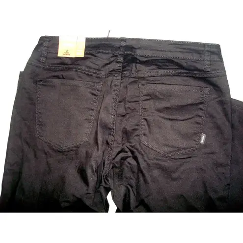 prAna New NWT Womens 10 Kayla Jeans Denim Black Out Stretch 30 X 32 Dark