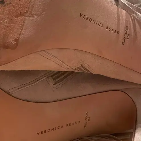 Veronica Beard Suede Vero Cucio "Nyoni" ankle booties with fringe trim, S99