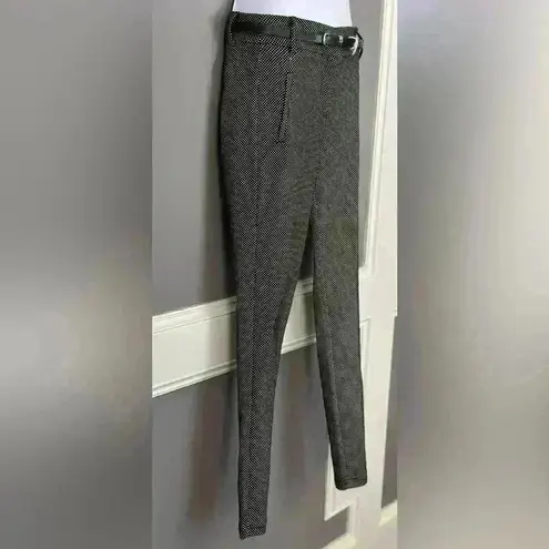 Chocolate Black and White Small Polka Dot Women's Trousers (503) Size M