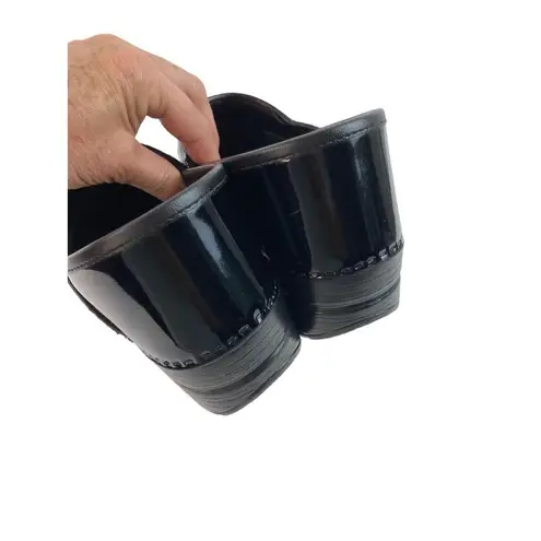 Dansko Black Patent Leather Comfort Clog Shoes Womens 10.5-11 Nurse Professional