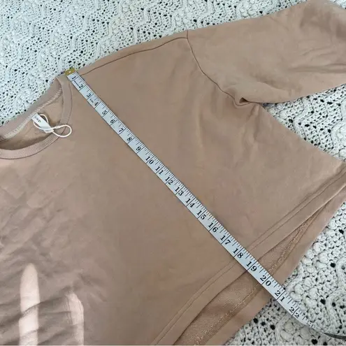 Nap Loungewear Crewneck Cropped Long Sleeve Pullover Sweater Mauve (Medium) Pink