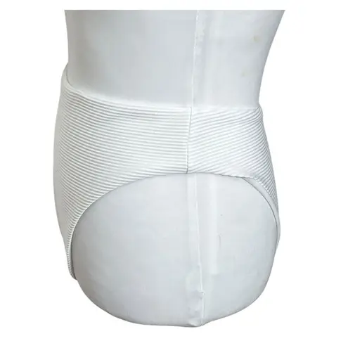Seafolly Essentials Ribbed Bikini Bottoms Women’s Size 4 High Cut White Swim - Image 5