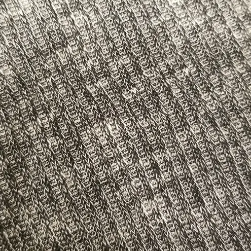 Dainty Hooligan 💕💕 Cold Shoulder Ribbed 3/4 Sleeve Top ~ Marled Grey Small