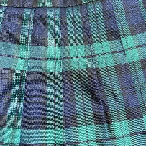 Bagatelle  Blue Green Plaid Pleated Mini Skirt School Girl Medium