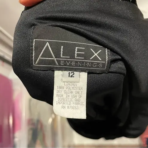 Alex Evenings Y2K black qnd bling maxi dress and matching jacket comfy jersey