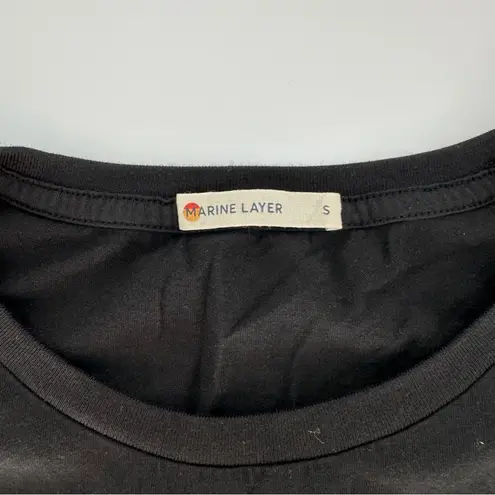 Marine layer Black Pima Tissue Baby Tee Size Small NWOT