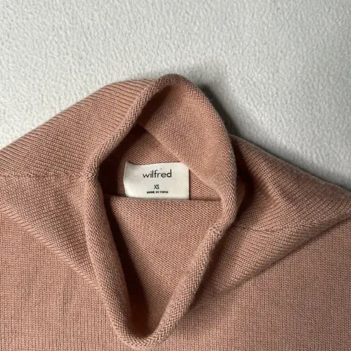 Aritzia Wilfred Cyprie Pink Turtleneck Sweater Sz XS