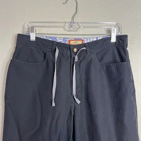 Horny Toad Straight Crop Capri Pants Size 8 Casual Outdoor Navy Blue